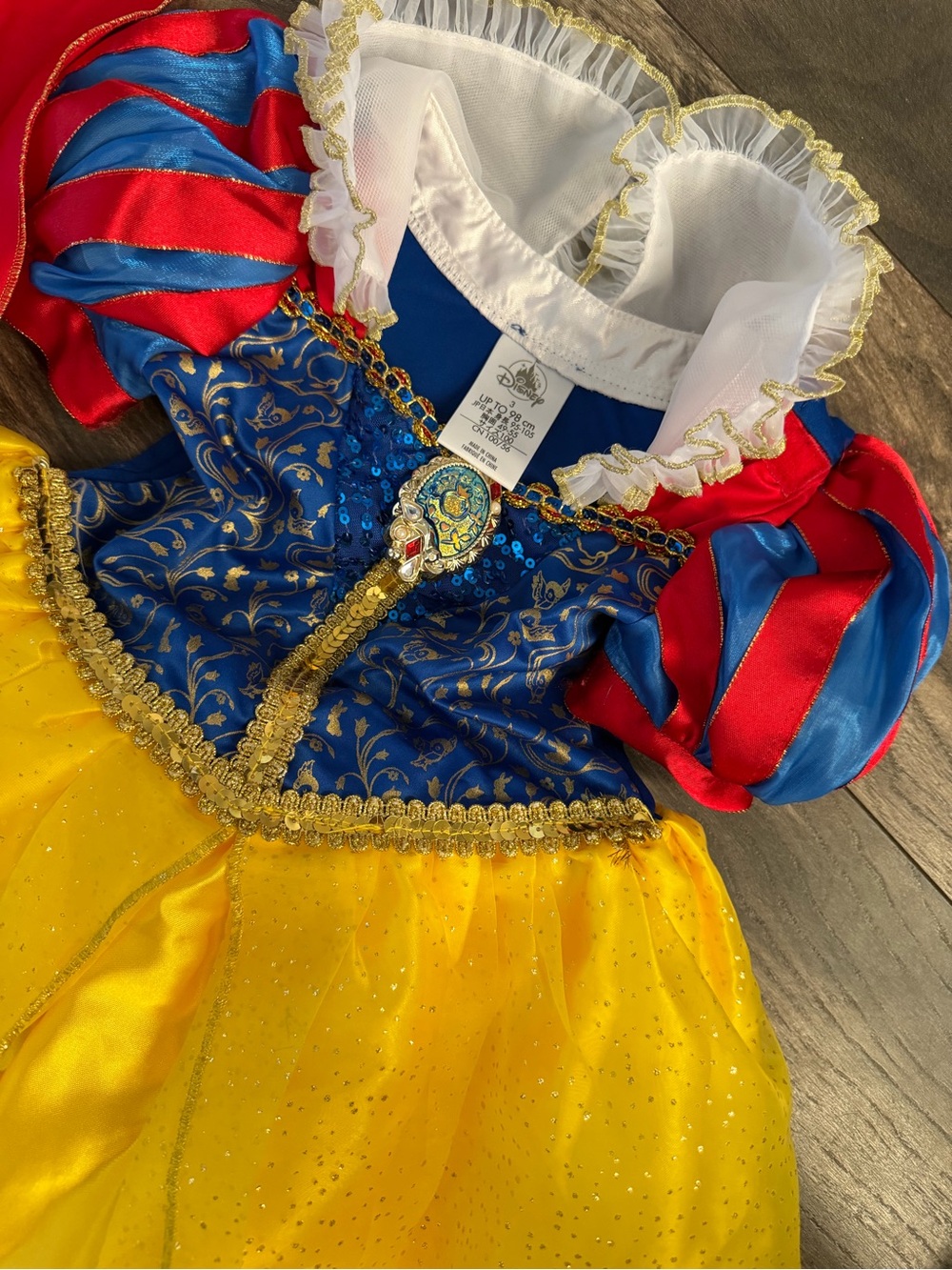 Disney Snow White Inspired Girls Costume - Blue, Red & Yellow